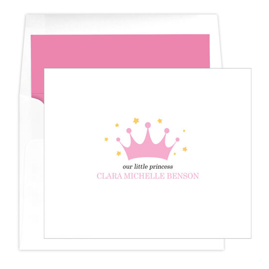 Our Little Princess Folded Note Cards